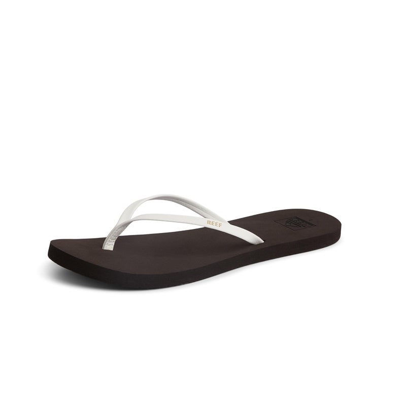 Reef Bliss Nights Womens Flip Flop, Super Lightweight and Soft Footbed, Thin Strap Beach Sandal, Brown/White, 9 - Image 1